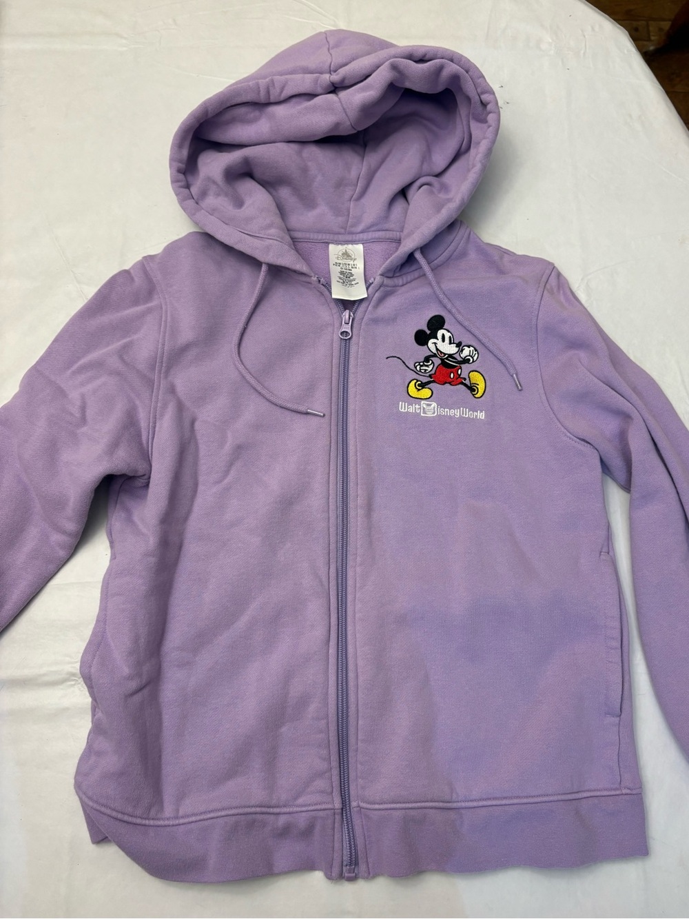 Disney Parks Walt Disney World Full Zip Hoodie Pullover Purple Womens Size S